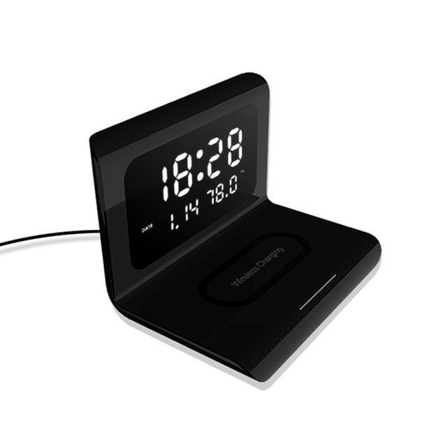 Multifunctional 10W Qi Wireless Charging Pad With Clock