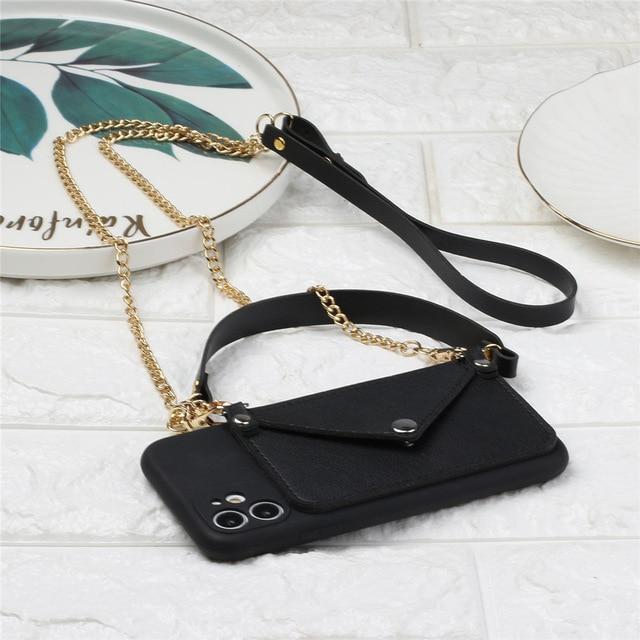 GTWIN Silicone Lanyard Wallet Phone Case For iPhone