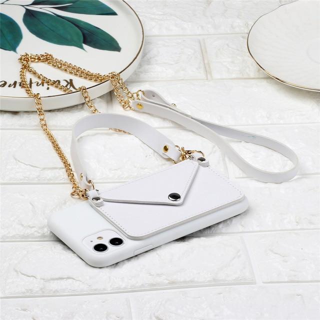 GTWIN Silicone Lanyard Wallet Phone Case For iPhone