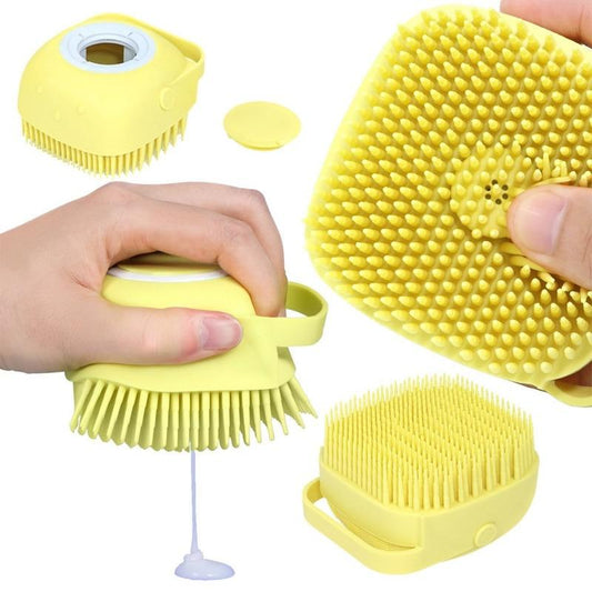 Silicone Bath Brush With Soap Compartment