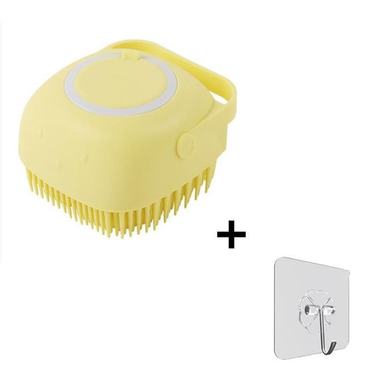 Silicone Bath Brush With Soap Compartment