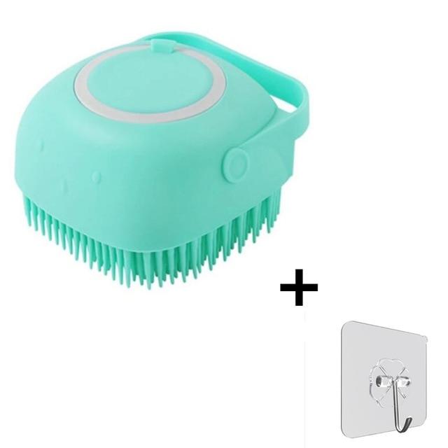 Silicone Bath Brush With Soap Compartment