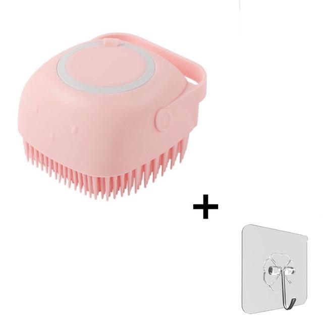 Silicone Bath Brush With Soap Compartment