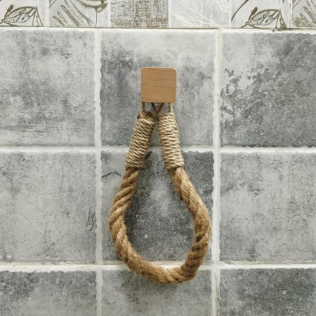 Multipurpose Vintage Bathroom Stick-On Hanging Rope