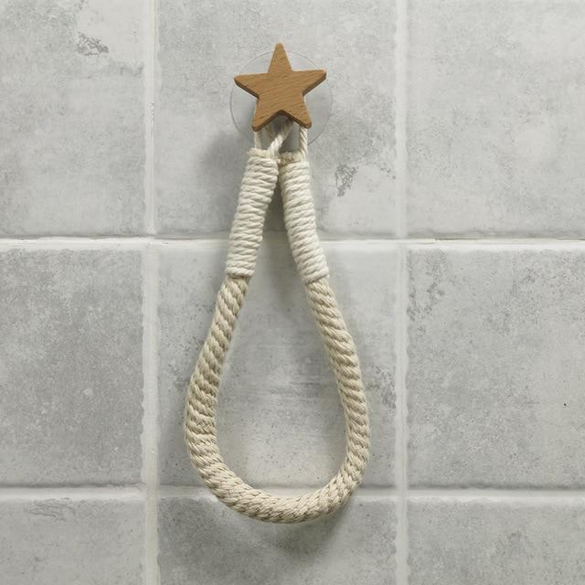 Multipurpose Vintage Bathroom Stick-On Hanging Rope