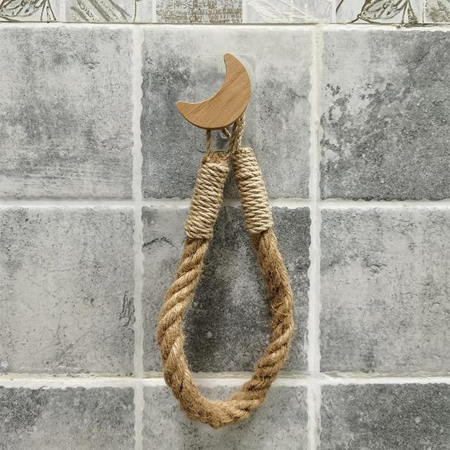 Multipurpose Vintage Bathroom Stick-On Hanging Rope