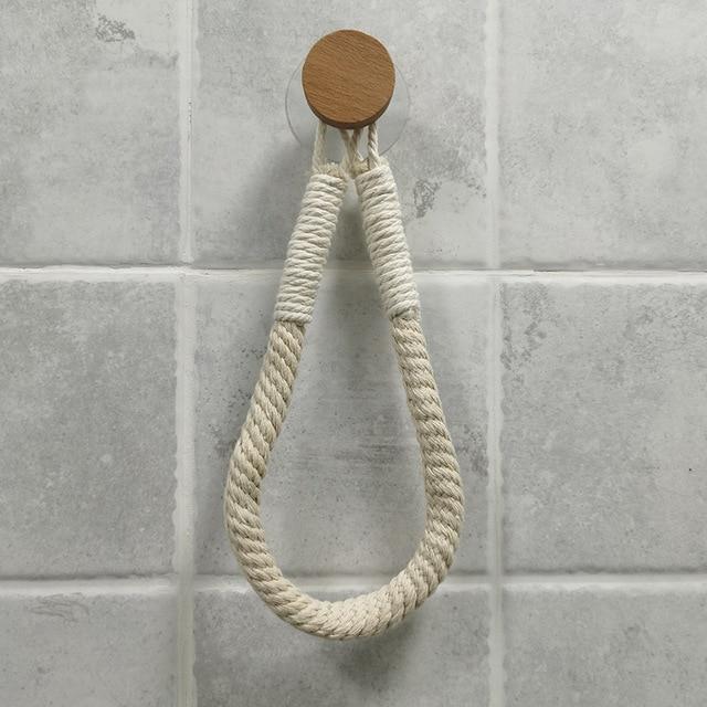 Multipurpose Vintage Bathroom Stick-On Hanging Rope