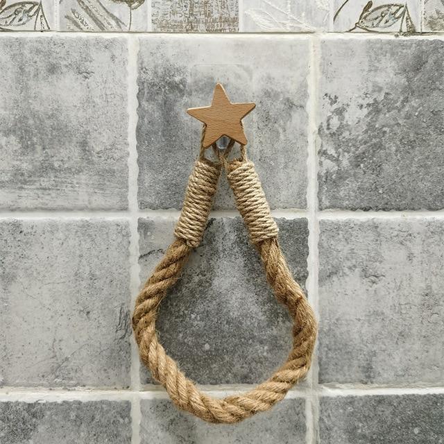 Multipurpose Vintage Bathroom Stick-On Hanging Rope