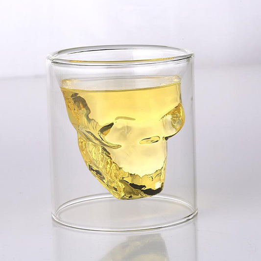 Double Wall Designer Skull Head Shot Glass 25ml-250ml ***2pcs***