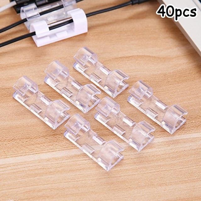 Self Adhesive Wire Organizer Clips (20/40 Pcs)