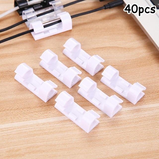 Self Adhesive Wire Organizer Clips (20/40 Pcs)