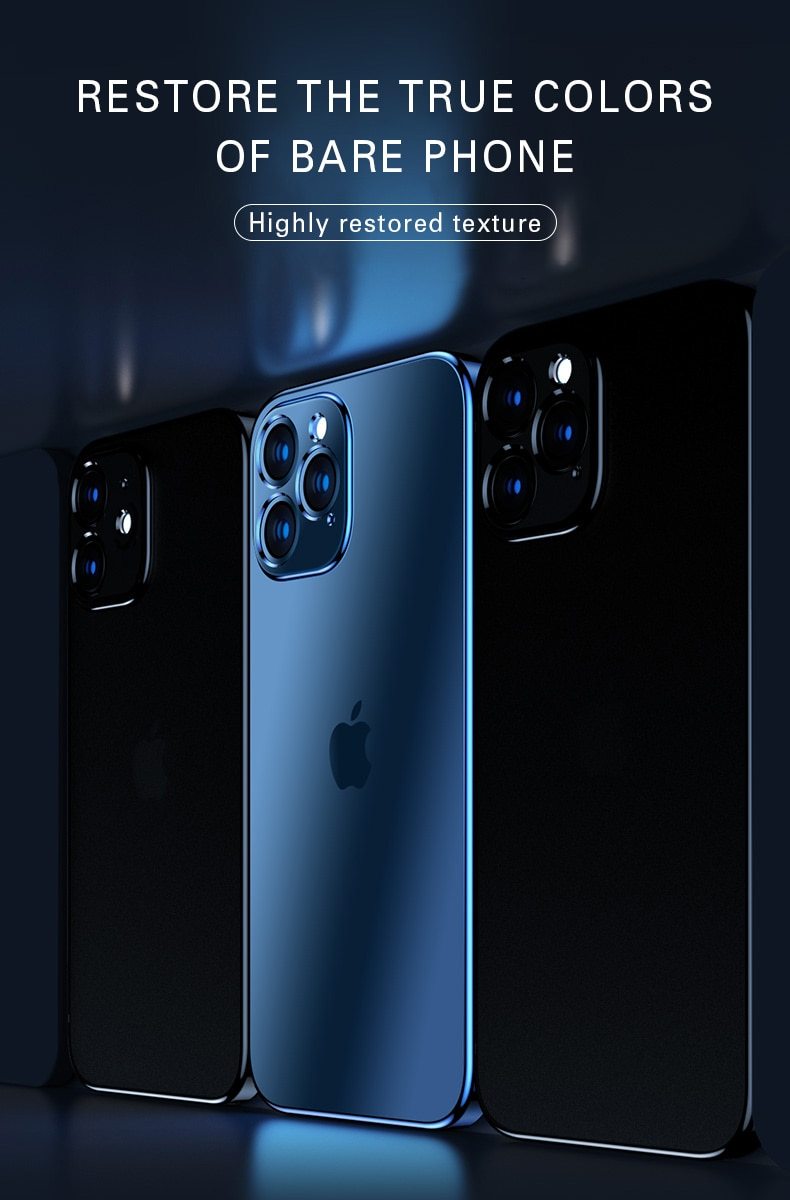 Luxury Square Frame Plating Clear iPhone Case