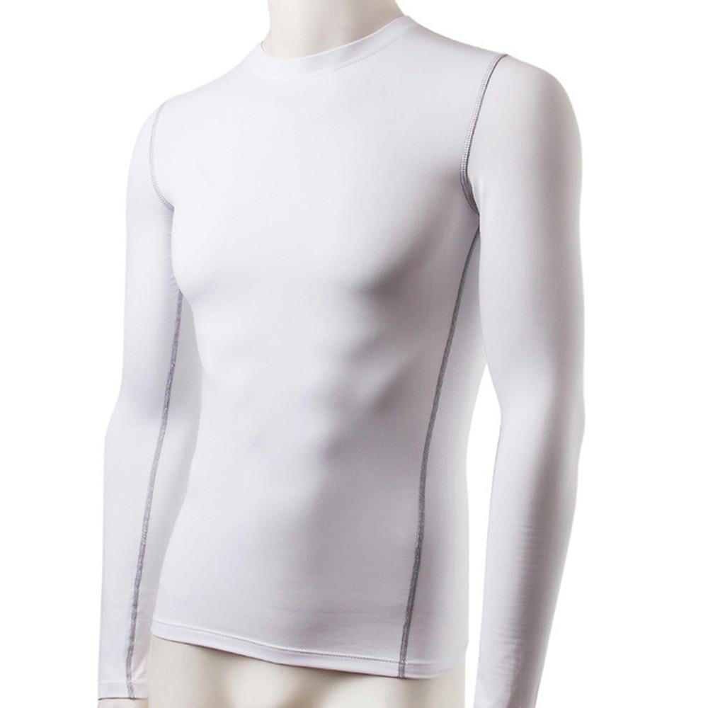 Men Plush Base Layer Long Sleeve Thermal T Shirt - Indigo-Temple