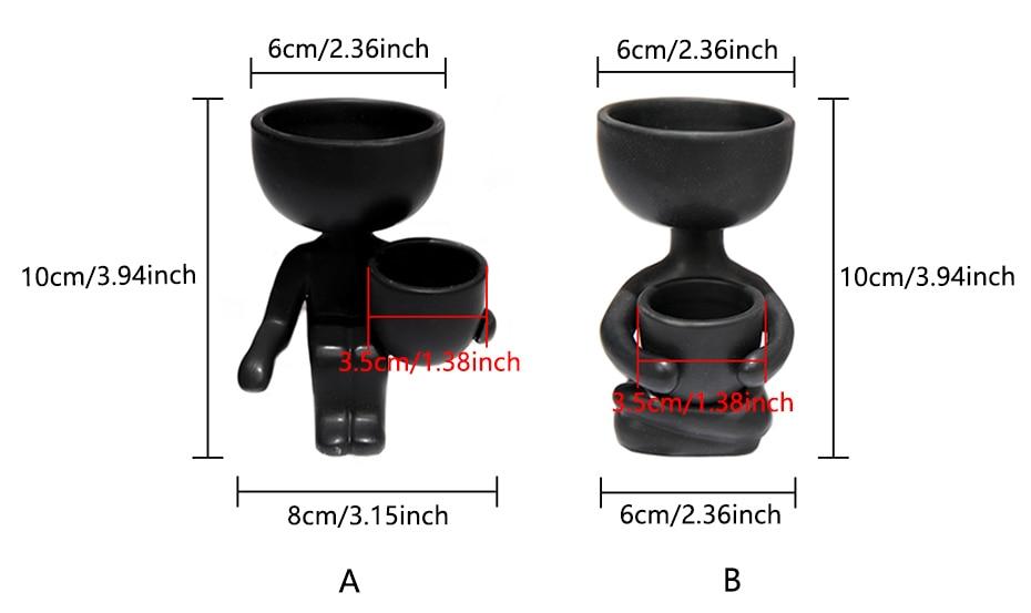 Humanoid Ceramic Flower Pot Vase