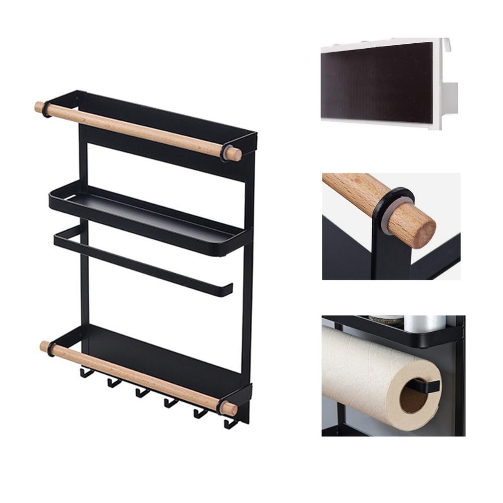 Drill-Free Magnetic Refrigerator Storage Rack