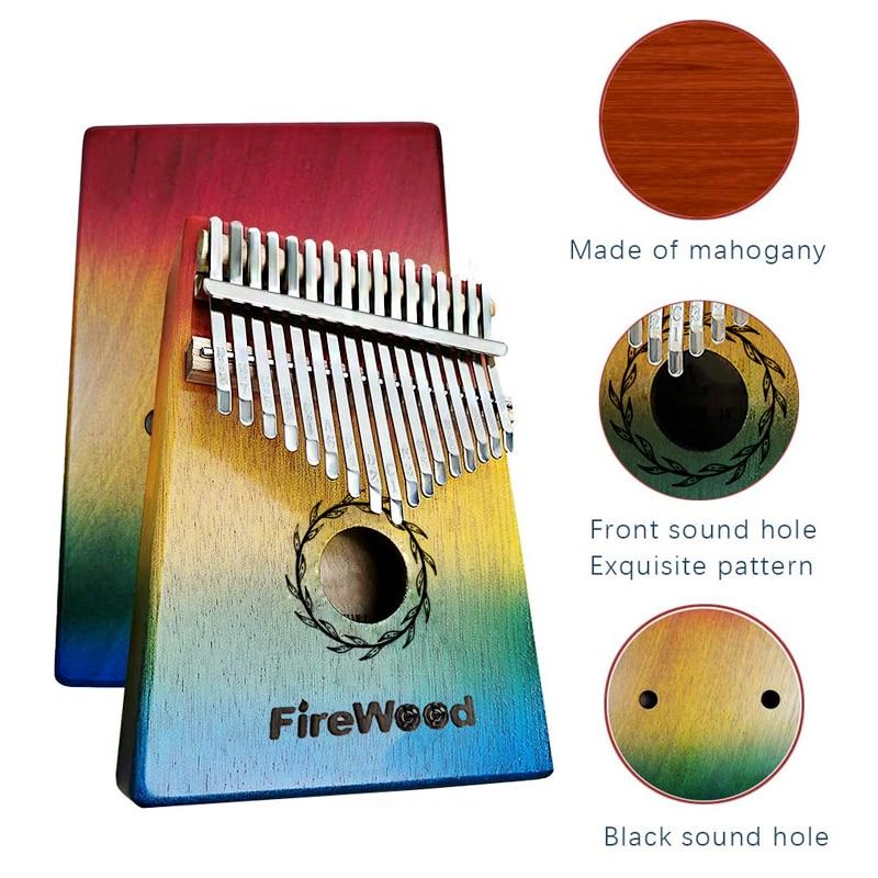 17 Keys Mahogany Kalimba Musical Instrument
