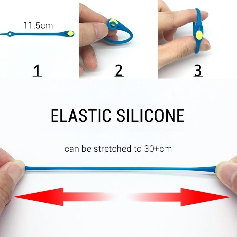 Tie-Free™ Silicone Elastic Shoelaces (12 pcs)