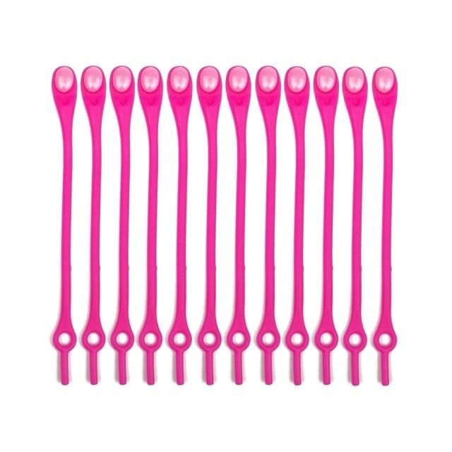 Tie-Free™ Silicone Elastic Shoelaces (12 pcs)