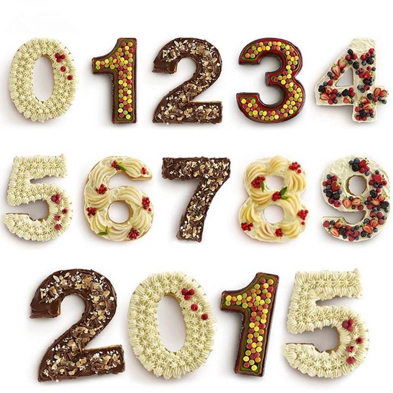 Handy Silicone Numeric Baking Molds