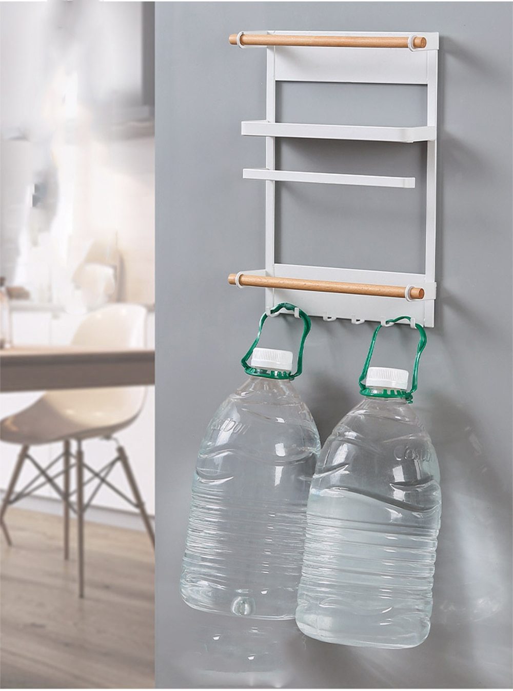 Drill-Free Magnetic Refrigerator Storage Rack