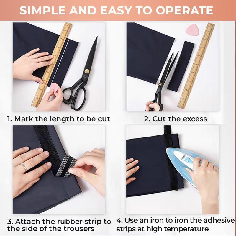 No-Sew DIY Self Adhesive Trousers Edge Shortener Tape