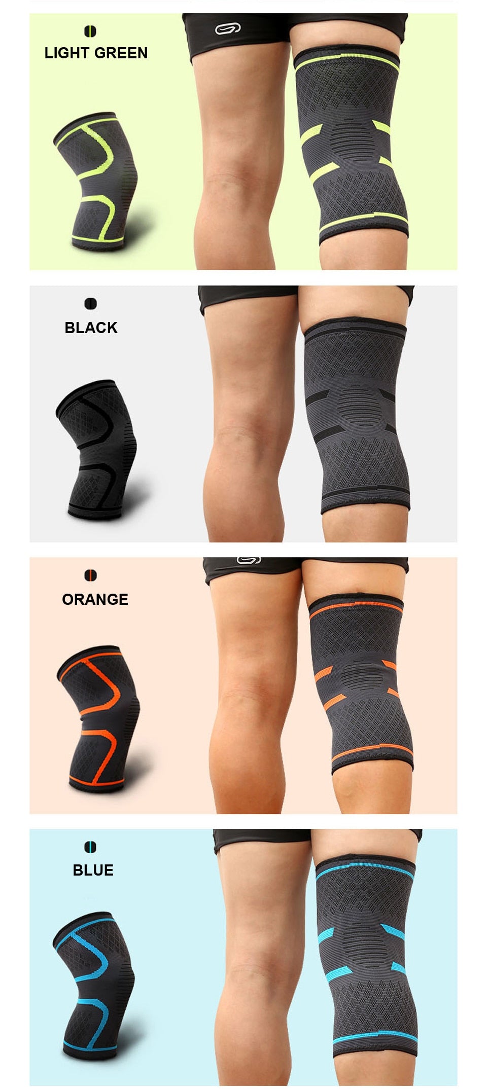 Elastic Knee Support Compression Brace (1pc)