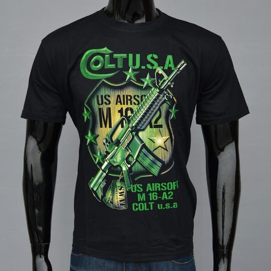 Colt - Man T-Shirt Short Sleeve O Neck Cotton - Indigo-Temple