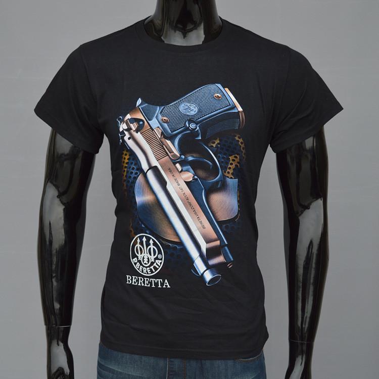 BERATTA # 2 - Man T-Shirt Short Sleeve O Neck Cotton - Indigo-Temple