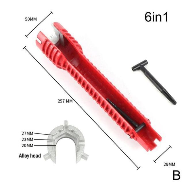 Multiuse 8-in-1 EZ Faucet and Sink Wrench