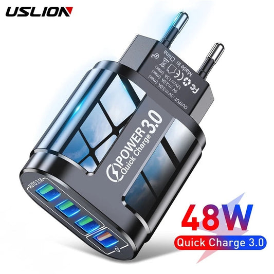 USLION™ QC 3.0 USB 48W 4 Port Fast Charger