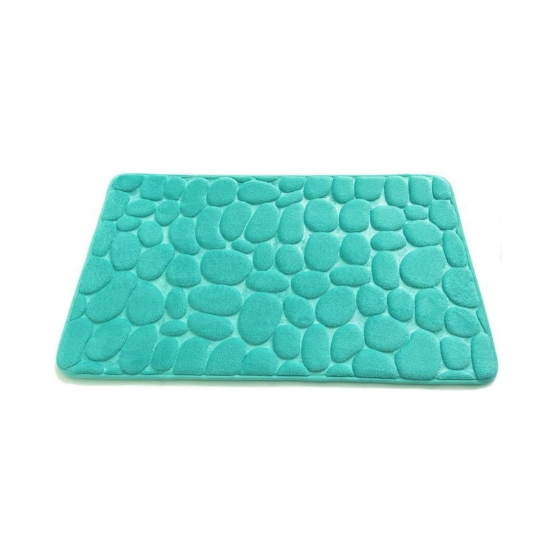 Super Absorbent Cobblestone Memory Foam Shower Mat