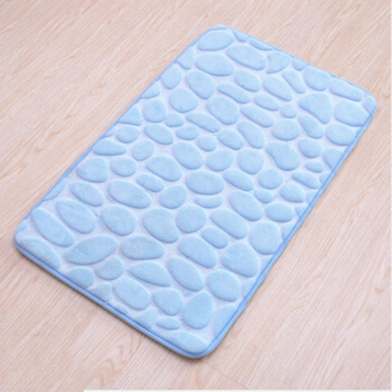 Super Absorbent Cobblestone Memory Foam Shower Mat
