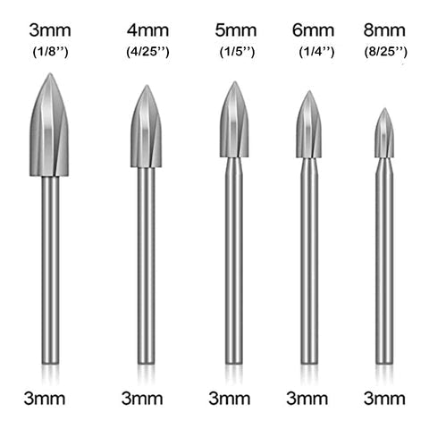 Wood Carving & Engraving HSS Drill Bit Set (5pc)
