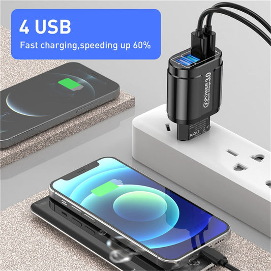 USLION™ QC 3.0 USB 48W 4 Port Fast Charger