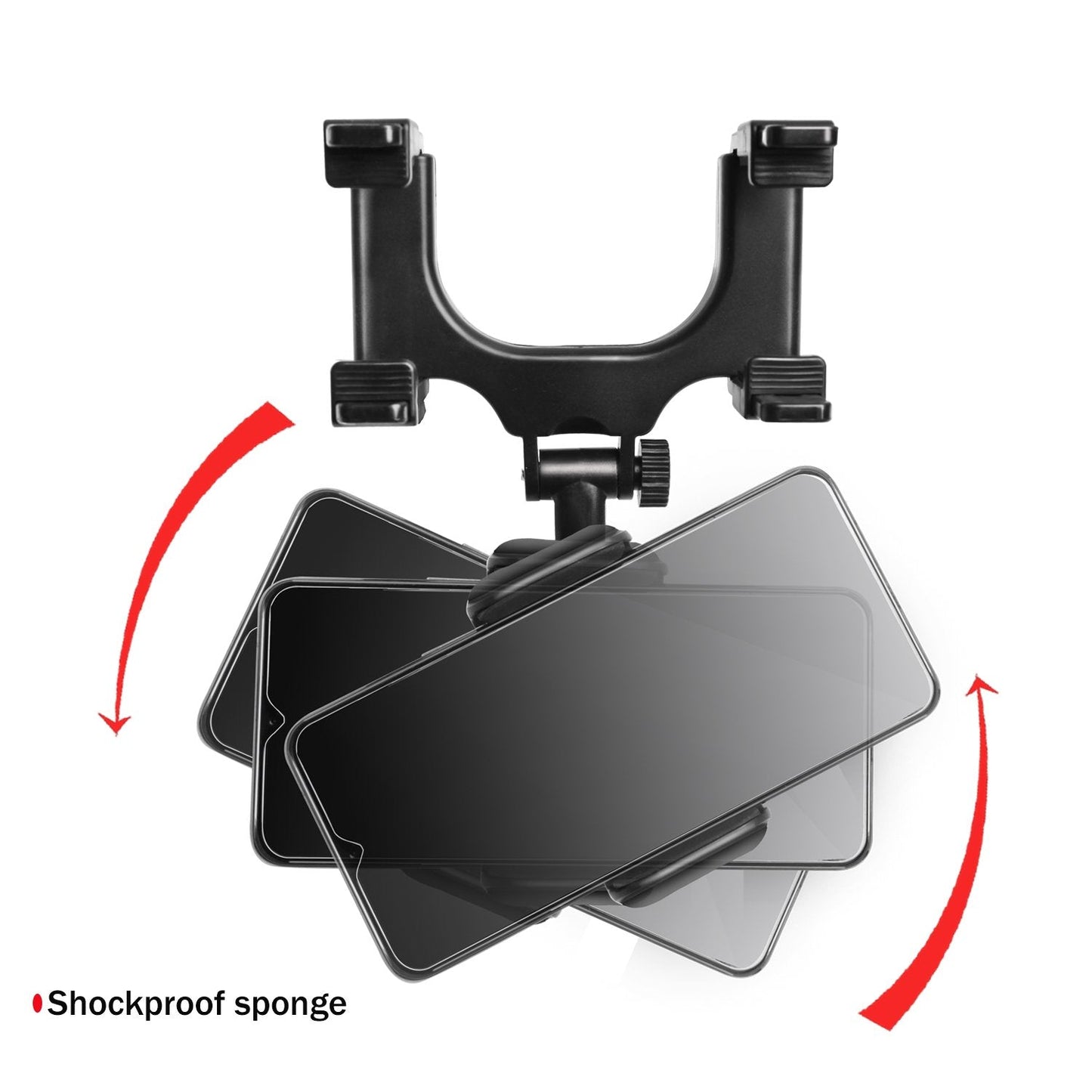 Car Rearview Mirror Rotatable Phone Mount