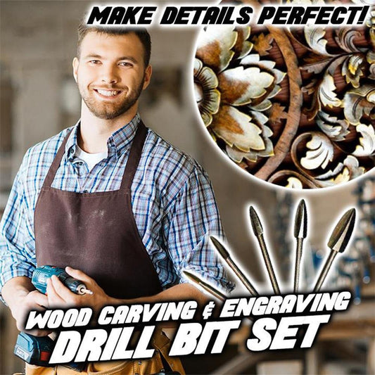 Wood Carving & Engraving HSS Drill Bit Set (5pc)