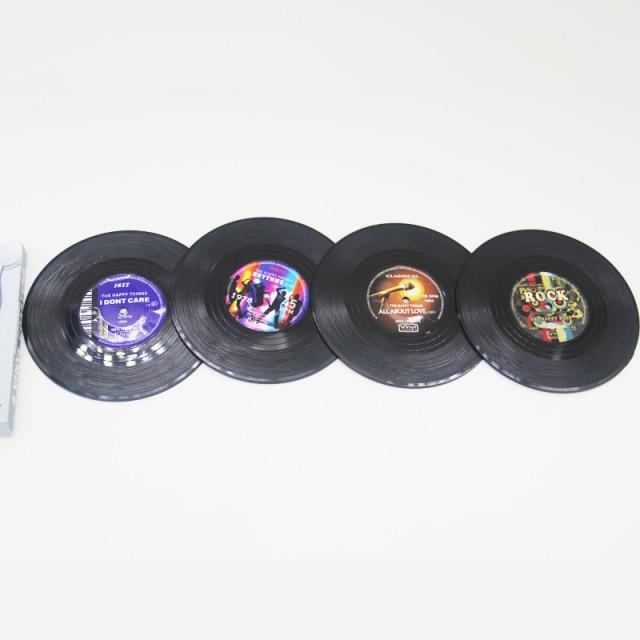 Retro Vinyl Record Heat-Resistant Cup Coasters(6pcs )