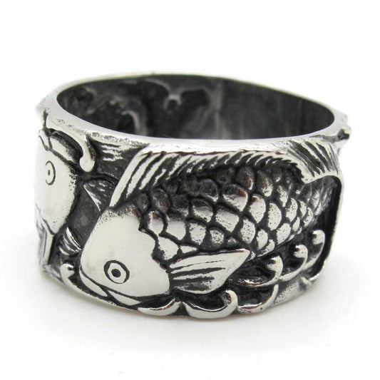 Gony - Double Fish Ring - Indigo-Temple