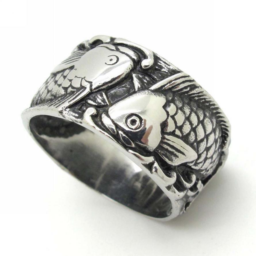 Gony - Double Fish Ring - Indigo-Temple