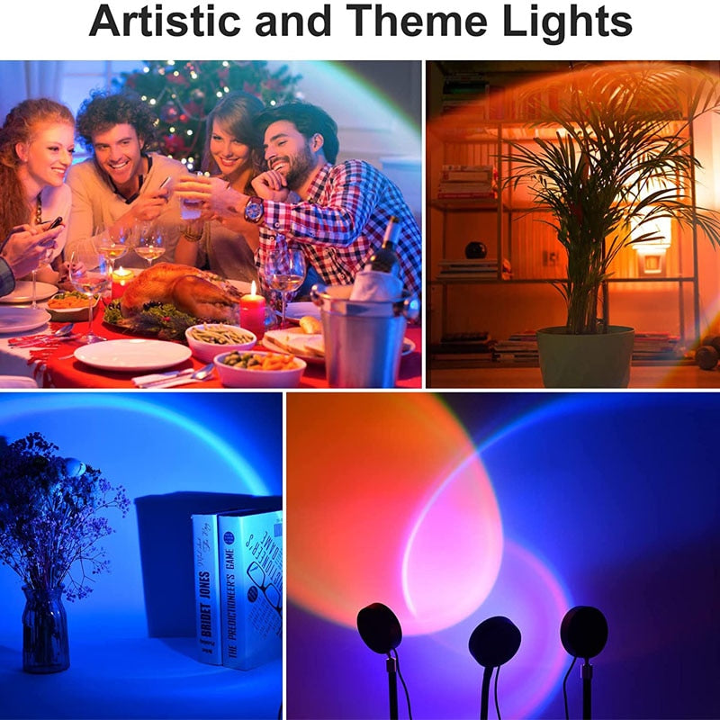 Rainbow & Sunset Projection Atmosphere Lamp