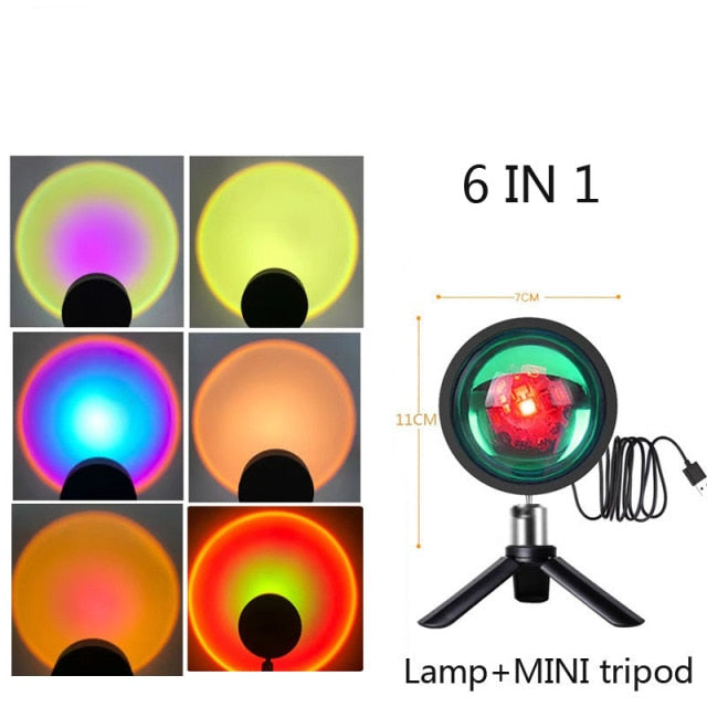Rainbow & Sunset Projection Atmosphere Lamp