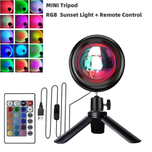 Rainbow & Sunset Projection Atmosphere Lamp