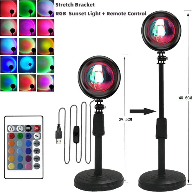 Rainbow & Sunset Projection Atmosphere Lamp