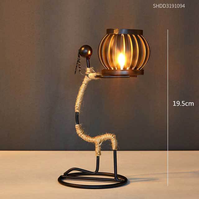 Pinturesque Metal African Style Candle Holder