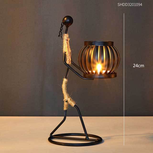 Pinturesque Metal African Style Candle Holder