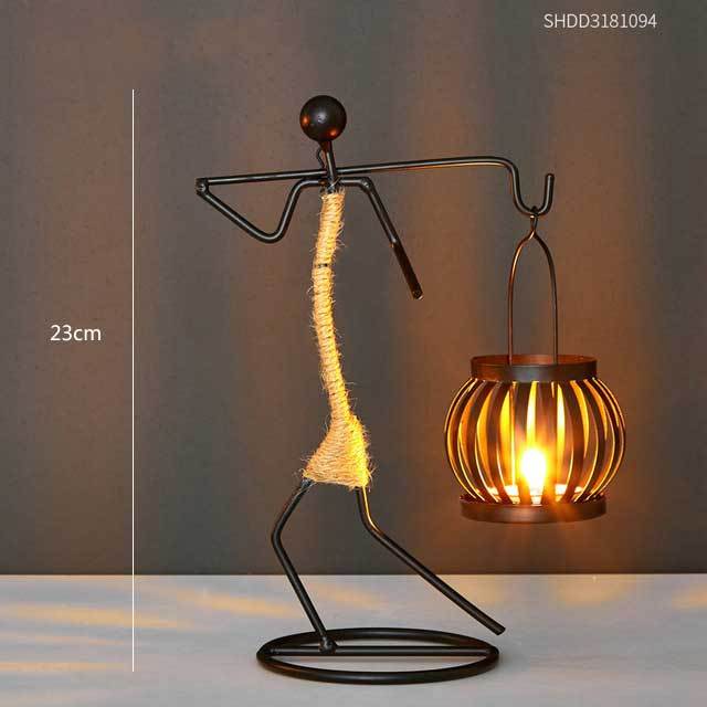 Pinturesque Metal African Style Candle Holder