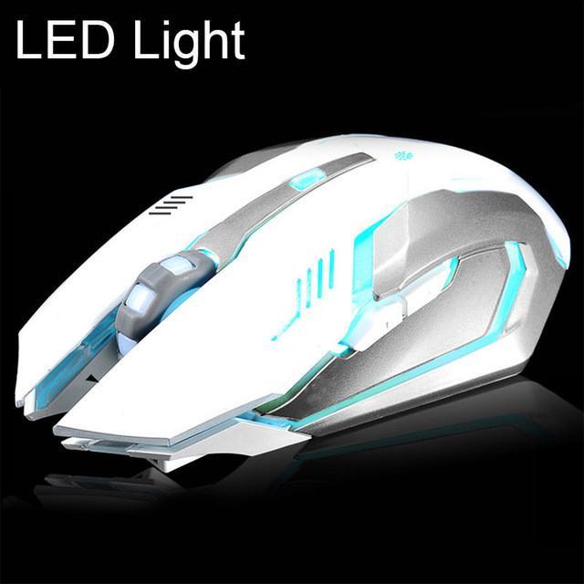 Wireless Rechargeable 6 Buttons LED Backlit Mouse - Indigo-Temple