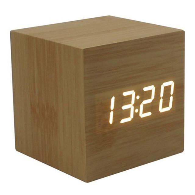 Wooden LED Multi Alarm Clock - Indigo-Temple