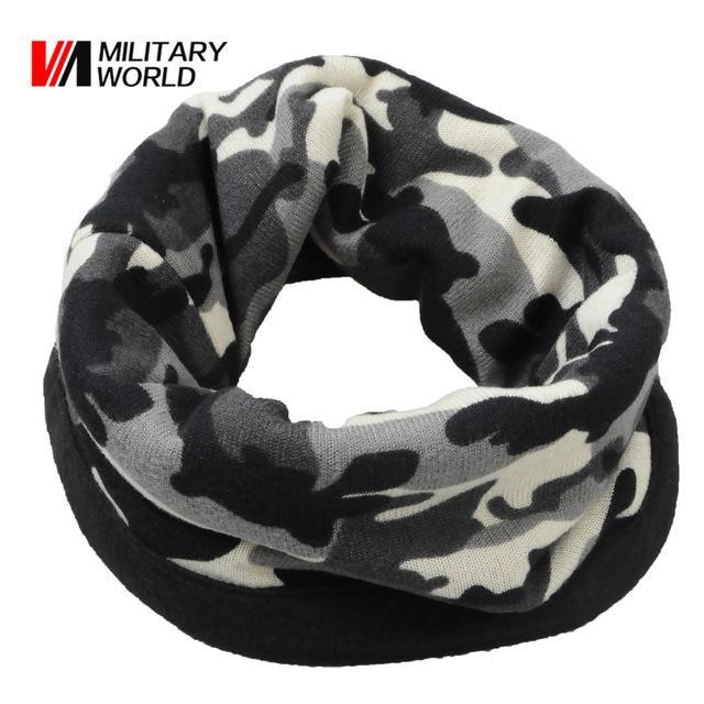 2-In-1 Tactical Winter Fleece Hat/Scarf - Indigo-Temple