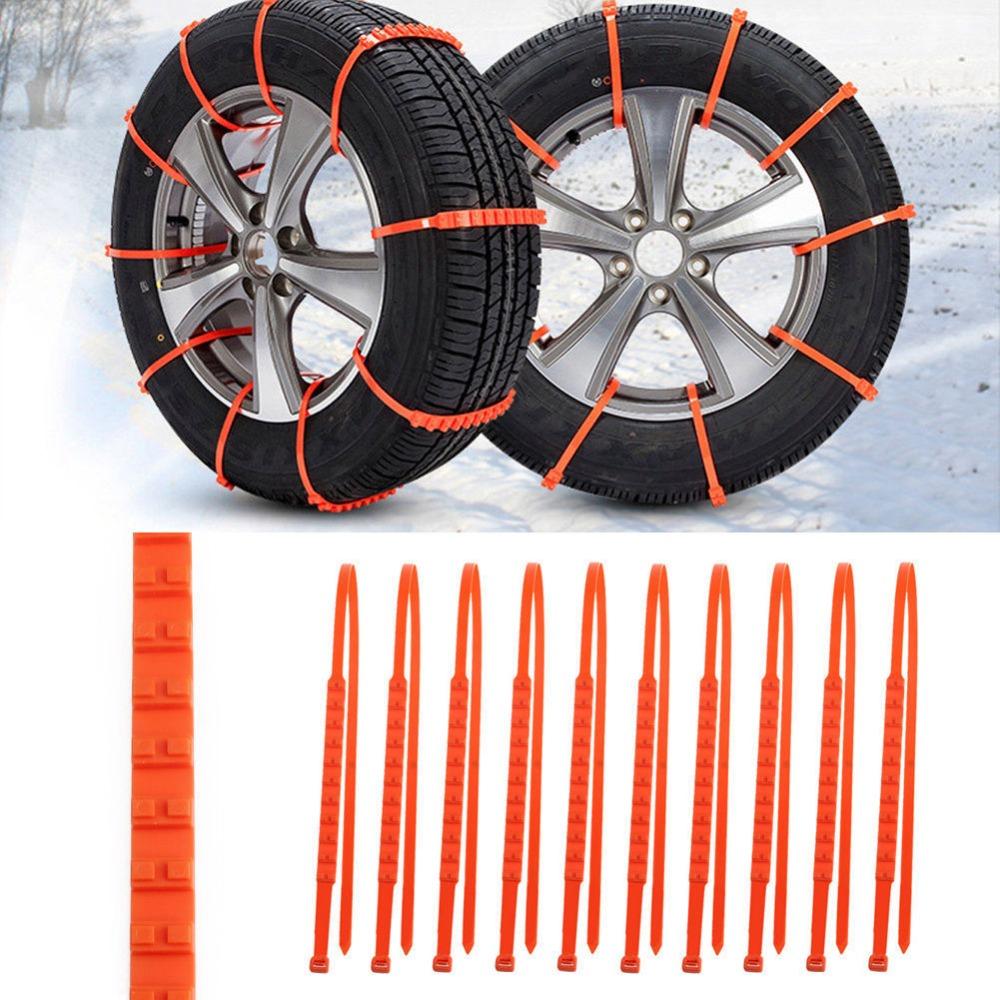 Emergency Anti-skid Car Snow Chains (10Pcs) - Indigo-Temple